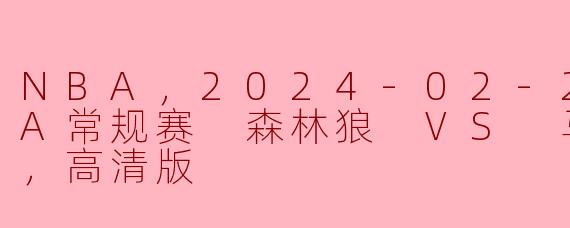 2024年2月28日NBA常规赛：森林狼对阵马刺的精彩对决